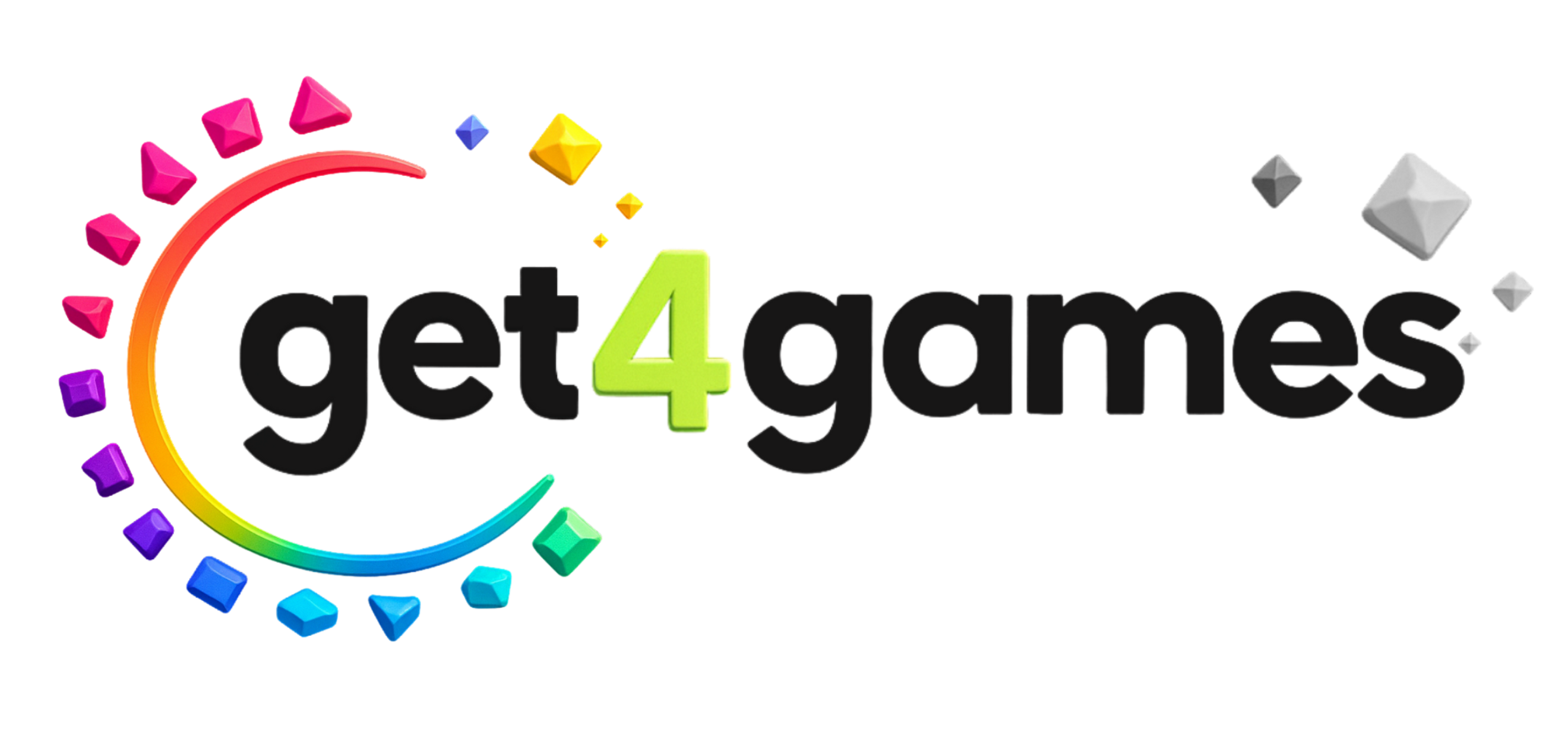 Get4Gamesのロゴ「LOGO YATAY」(DARK)